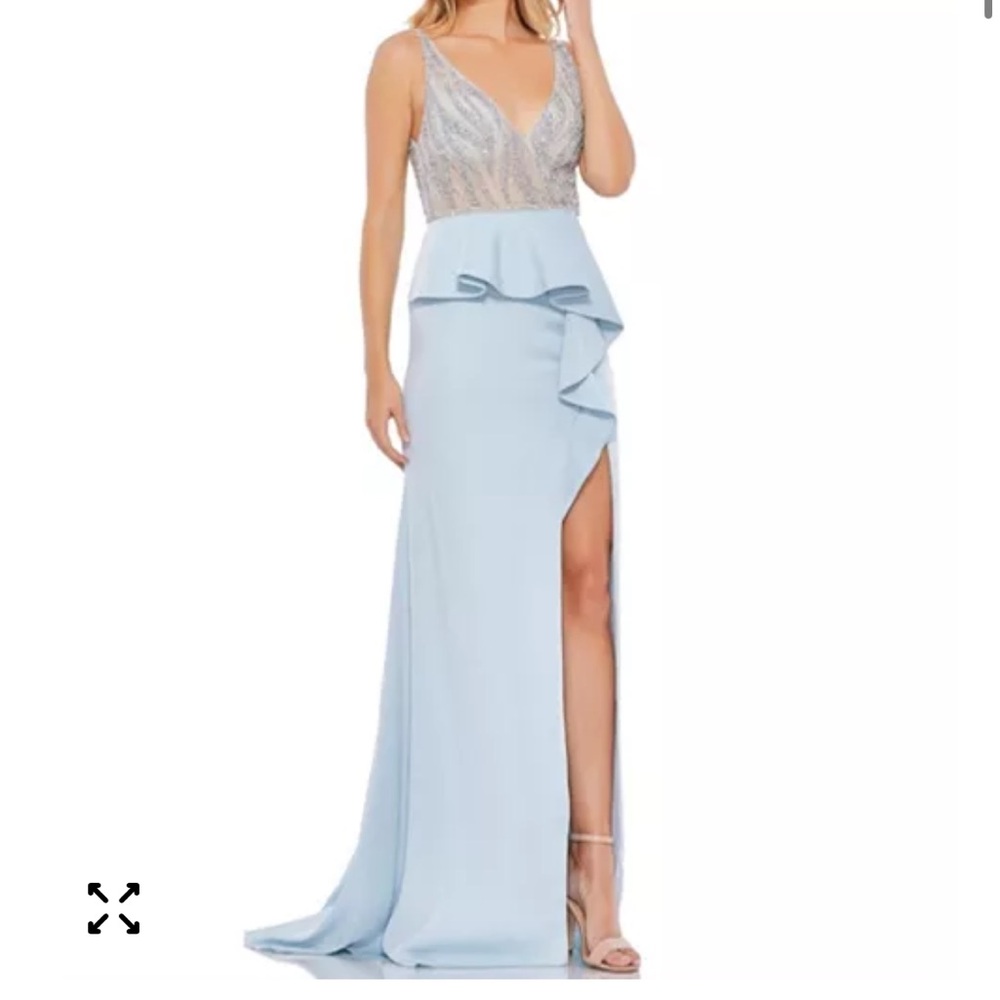 Mac Duggal Light Blue Evening Gown